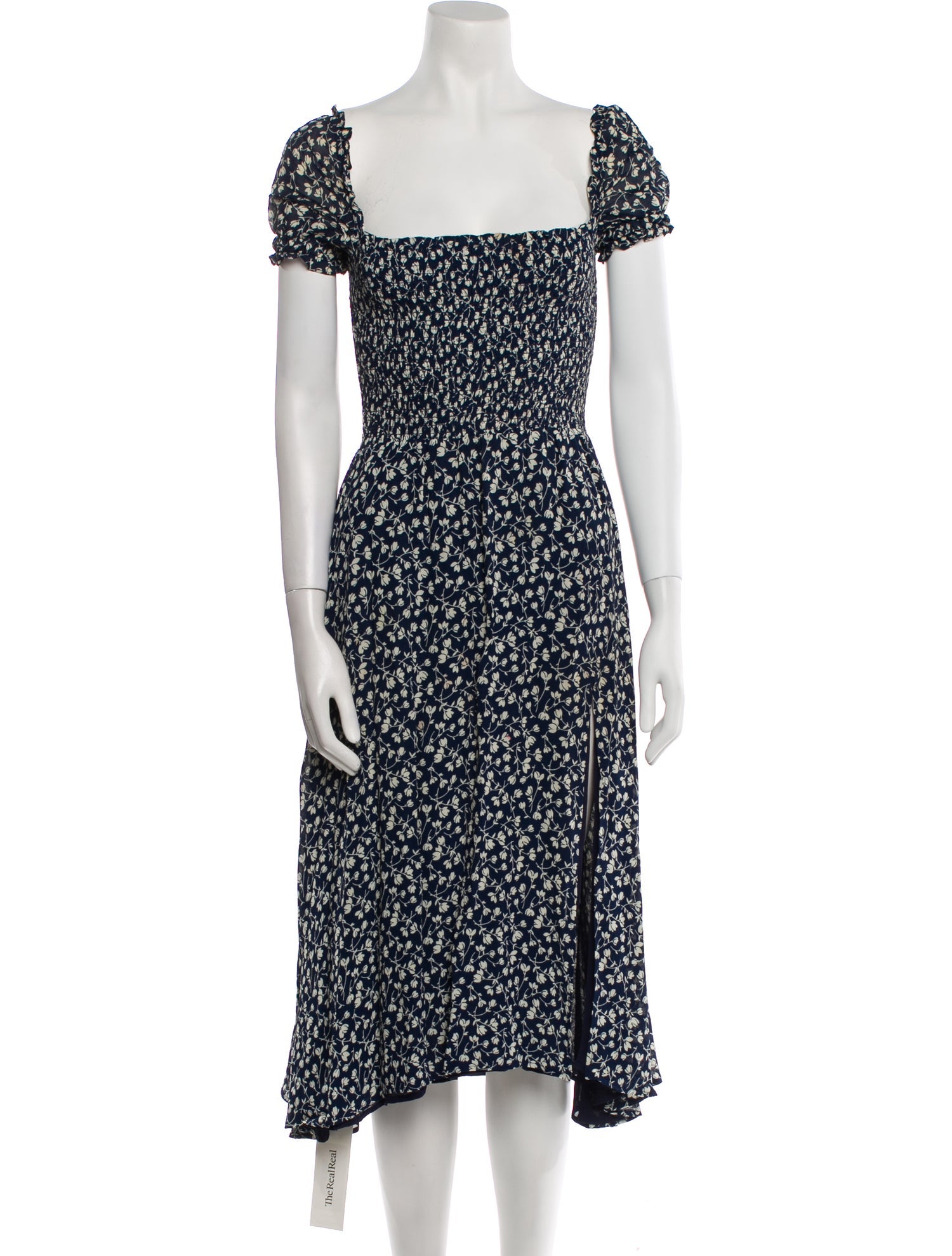 Reformation Floral Print Midi Length Dress