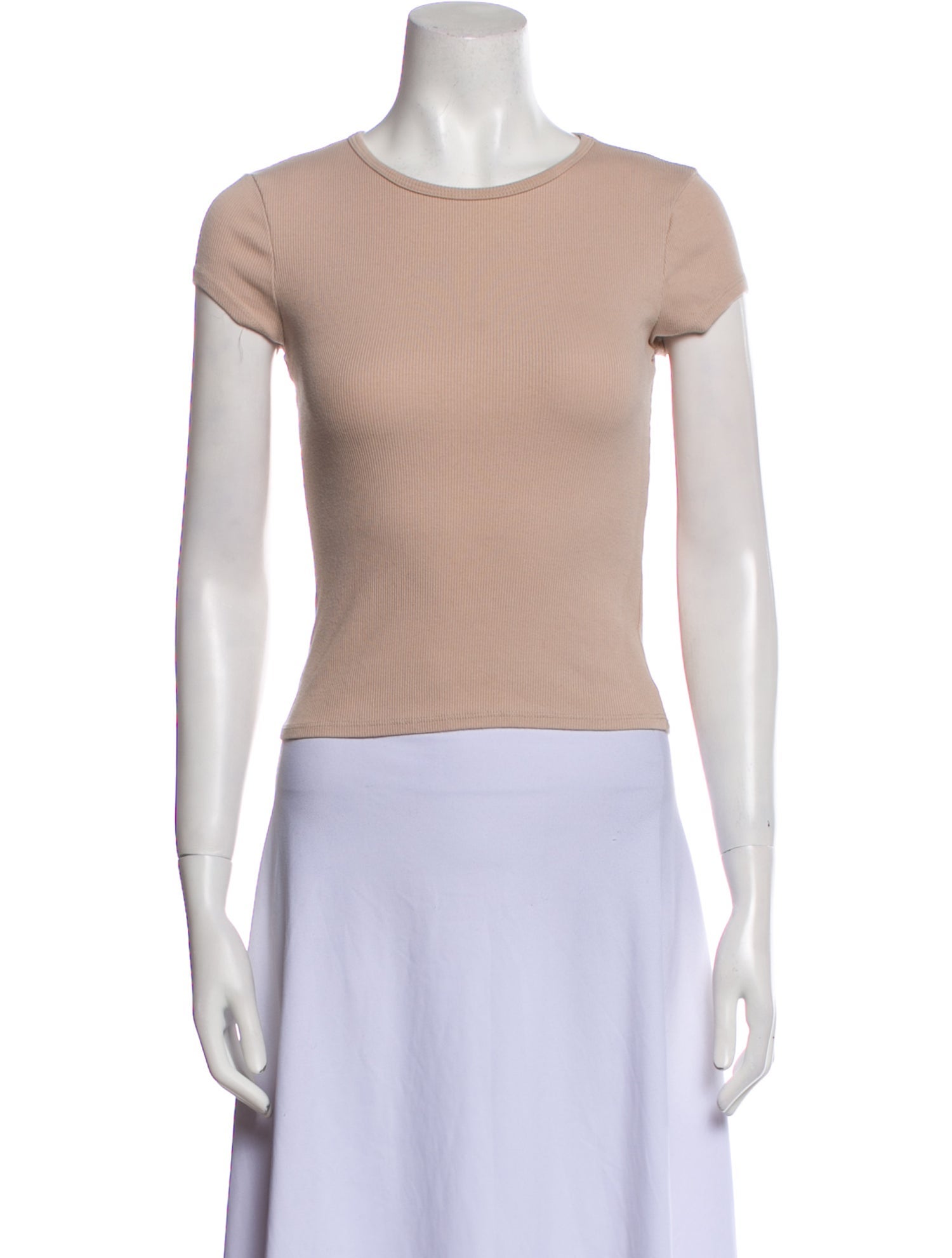 Reformation Crew Neck Short Sleeve Crop Top