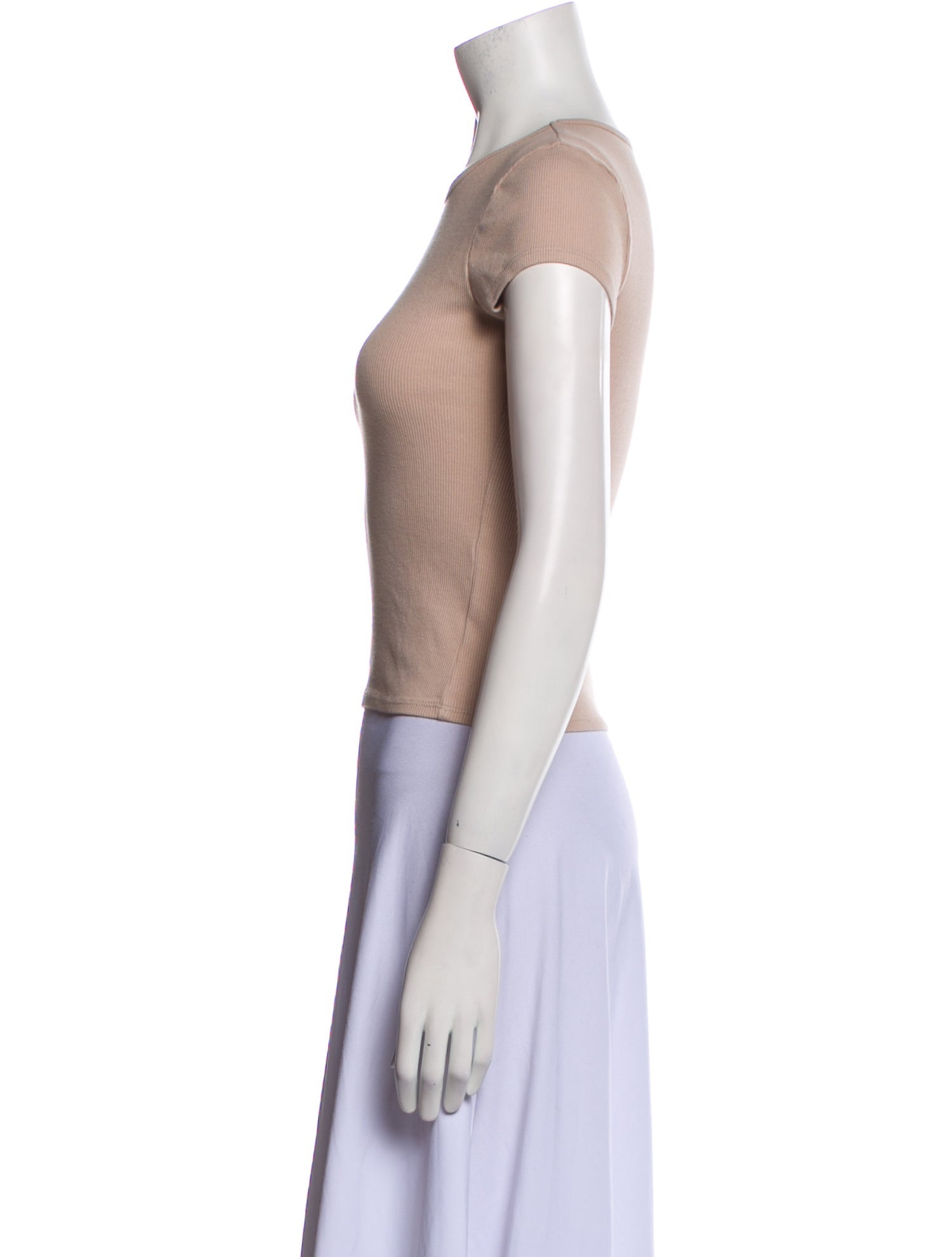 Reformation Crew Neck Short Sleeve Crop Top