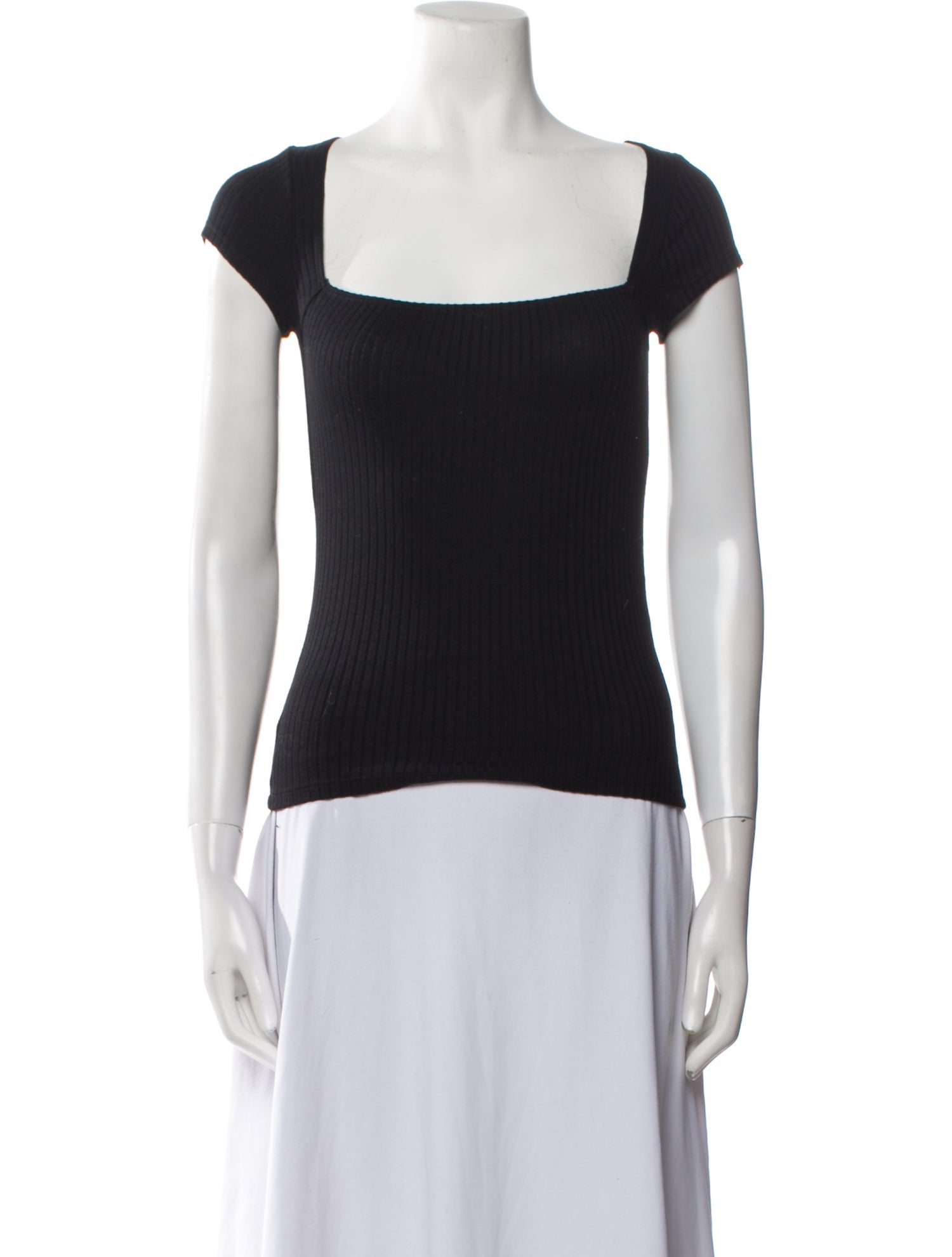 Reformation Square Neckline Short Sleeve Top