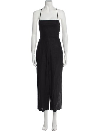 Reformation Linen Square Neckline Jumpsuit