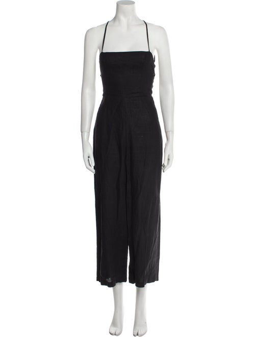 Reformation Linen Square Neckline Jumpsuit