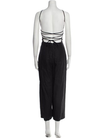 Reformation Linen Square Neckline Jumpsuit