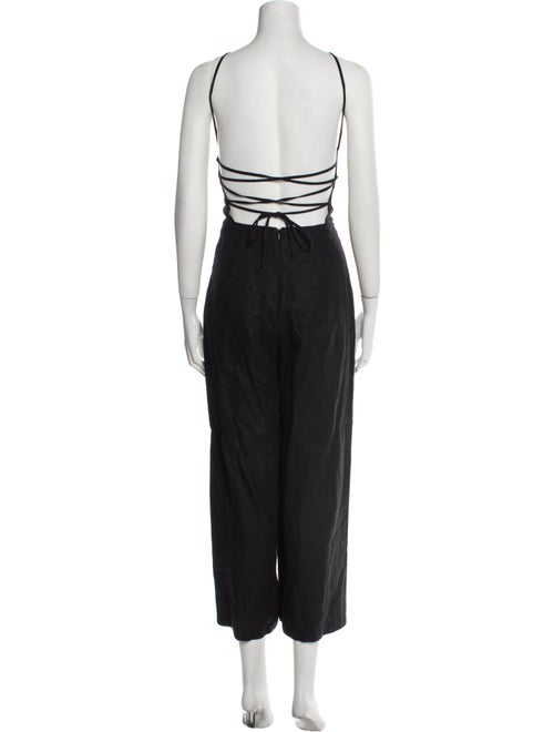 Reformation Linen Square Neckline Jumpsuit