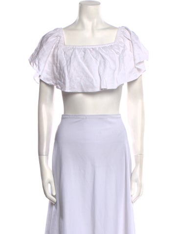 Reformation Tops Off-The-Shoulder Short Sleeve Crop Top XS