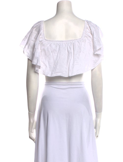 Reformation Off-The-Shoulder Short Sleeve Crop Top