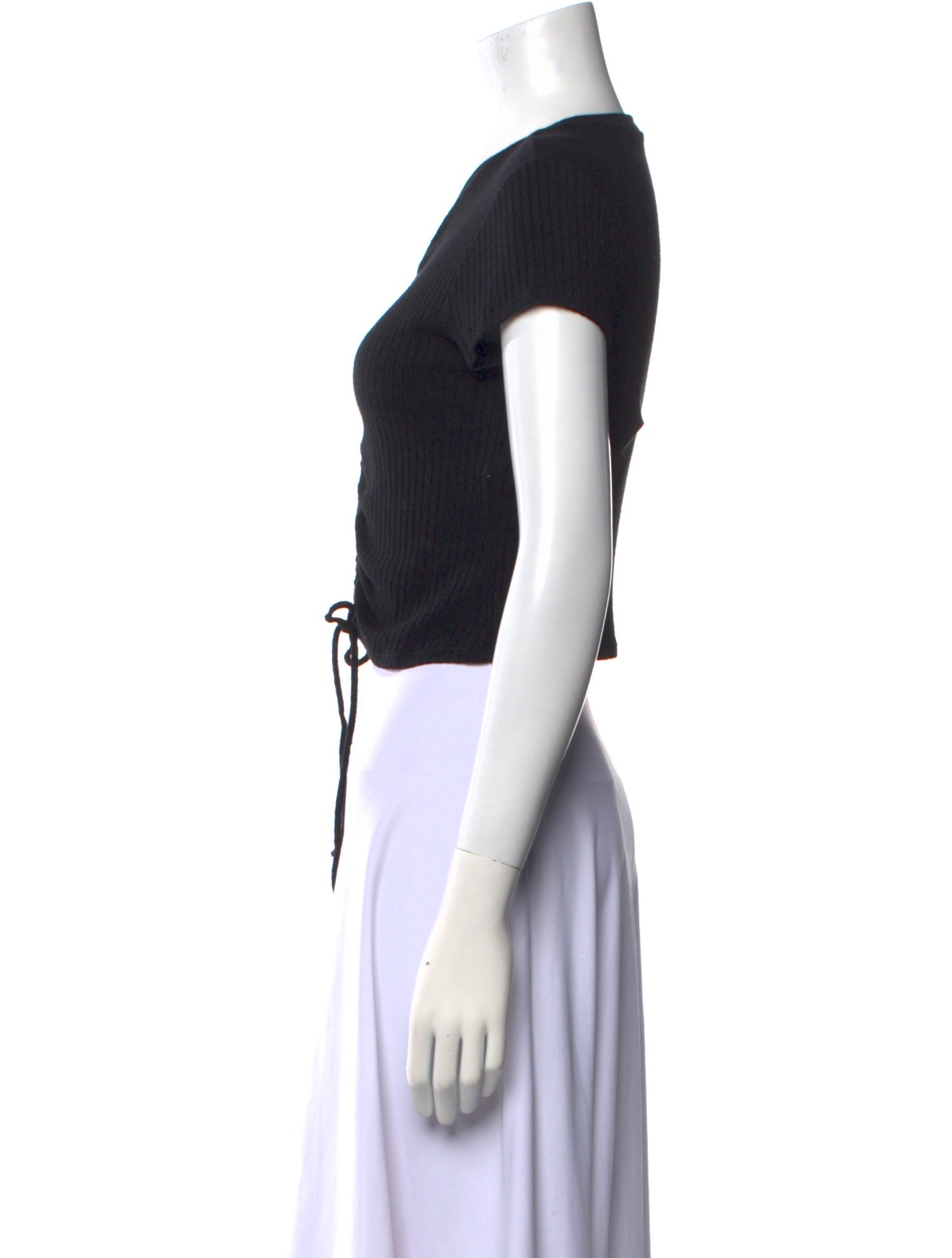 Reformation V-Neck Short Sleeve Crop Top