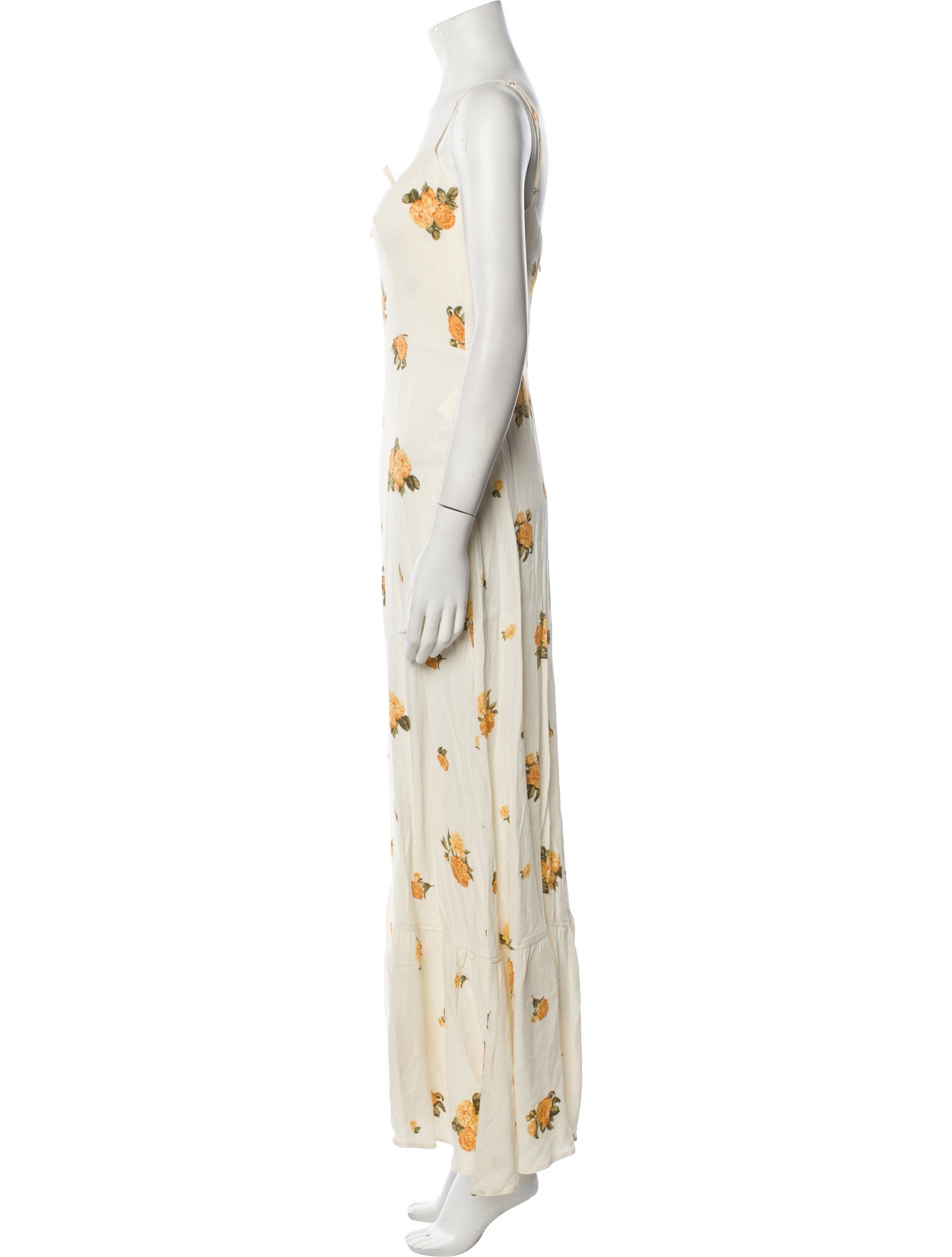 Reformation Floral Print Long Dress