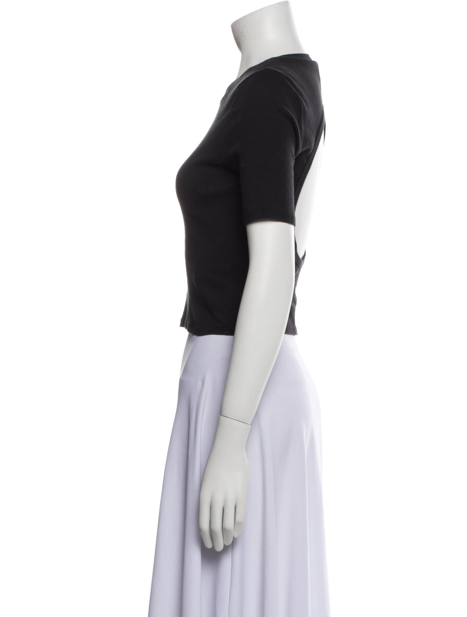 Reformation Crew Neck Short Sleeve Crop Top