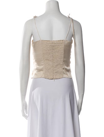 Reformation Silk Square Neckline Crop Top