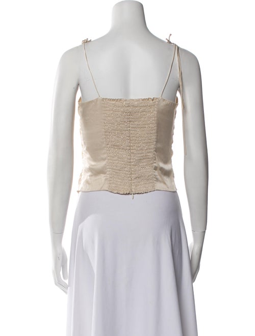 Reformation Silk Square Neckline Crop Top