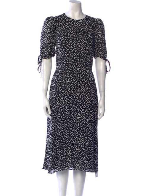 Reformation Polka Dot Print Midi Length Dress