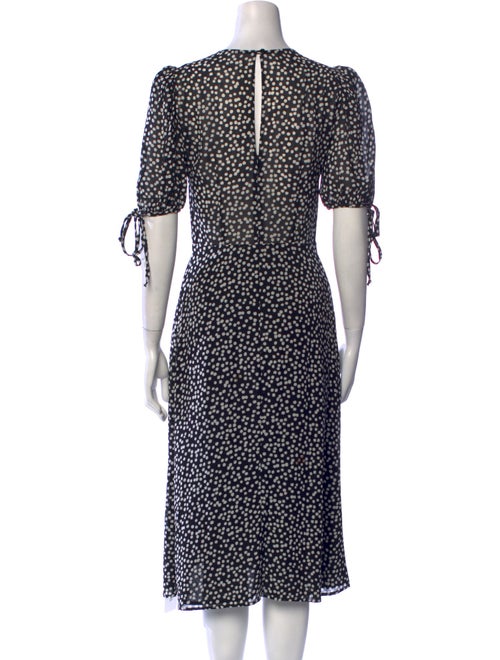 Reformation Polka Dot Print Midi Length Dress