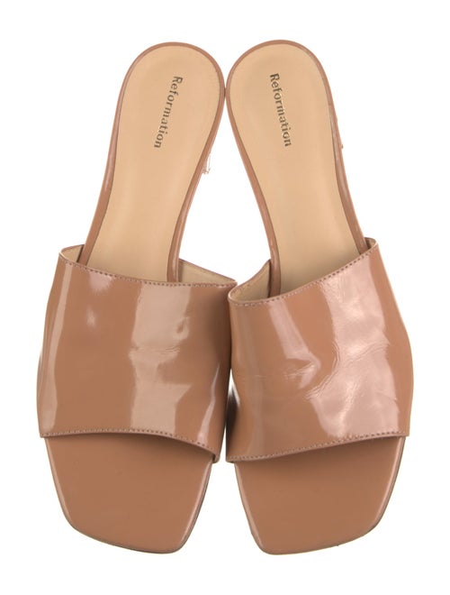 Reformation Patent Leather Slides