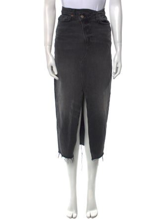 Reformation Fringe Trim Accent Midi Length Skirt