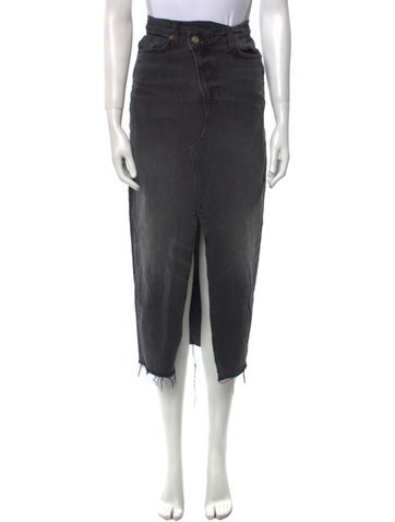 Reformation Skirts Fringe Trim Accent Midi Length Skirt XS