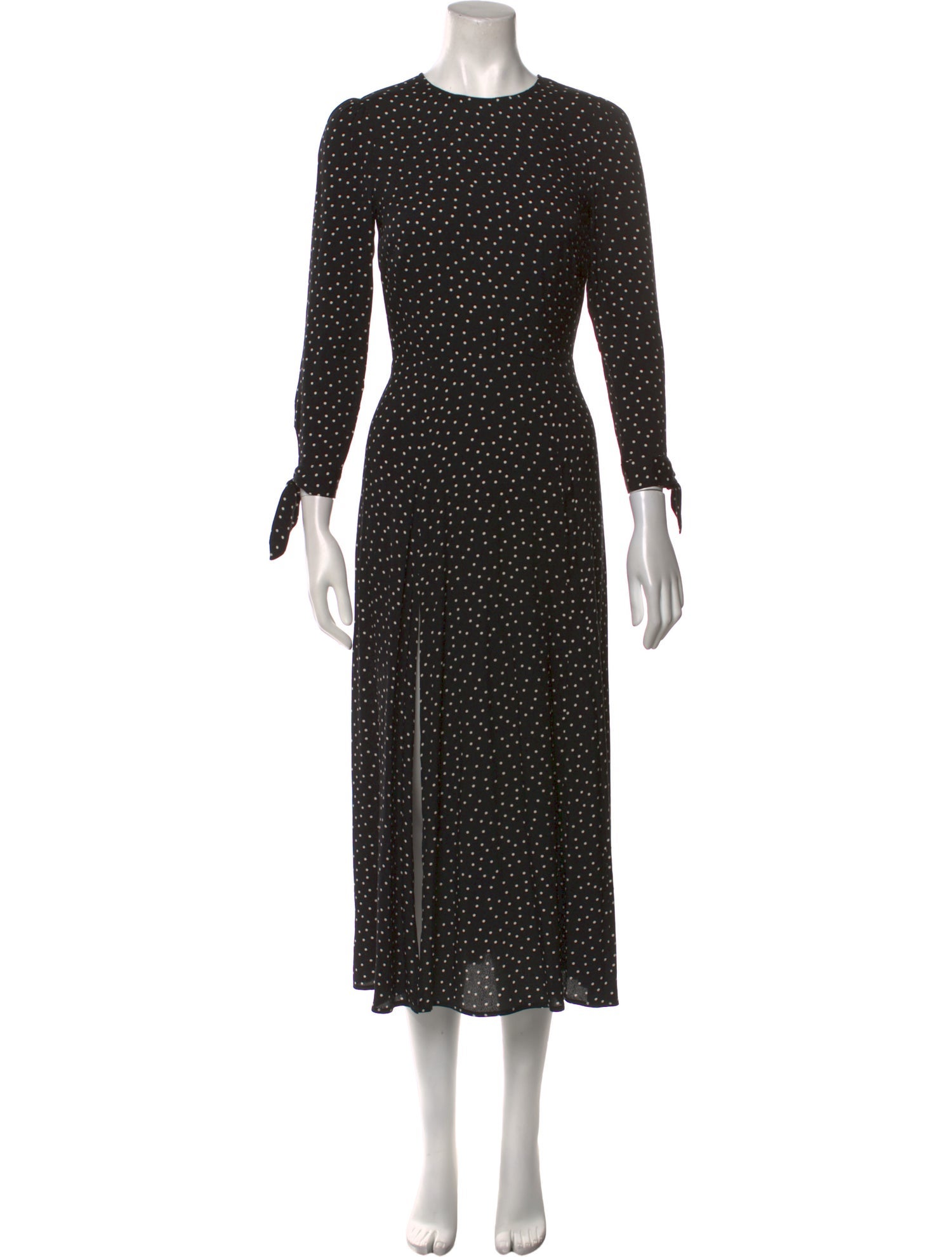 Reformation Polka Dot Print Long Dress