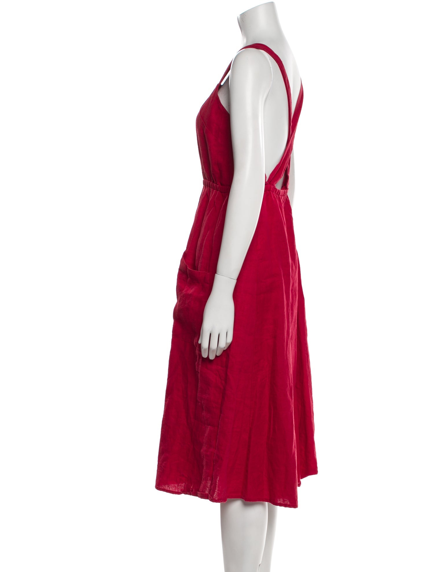 Reformation Linen Midi Length Dress