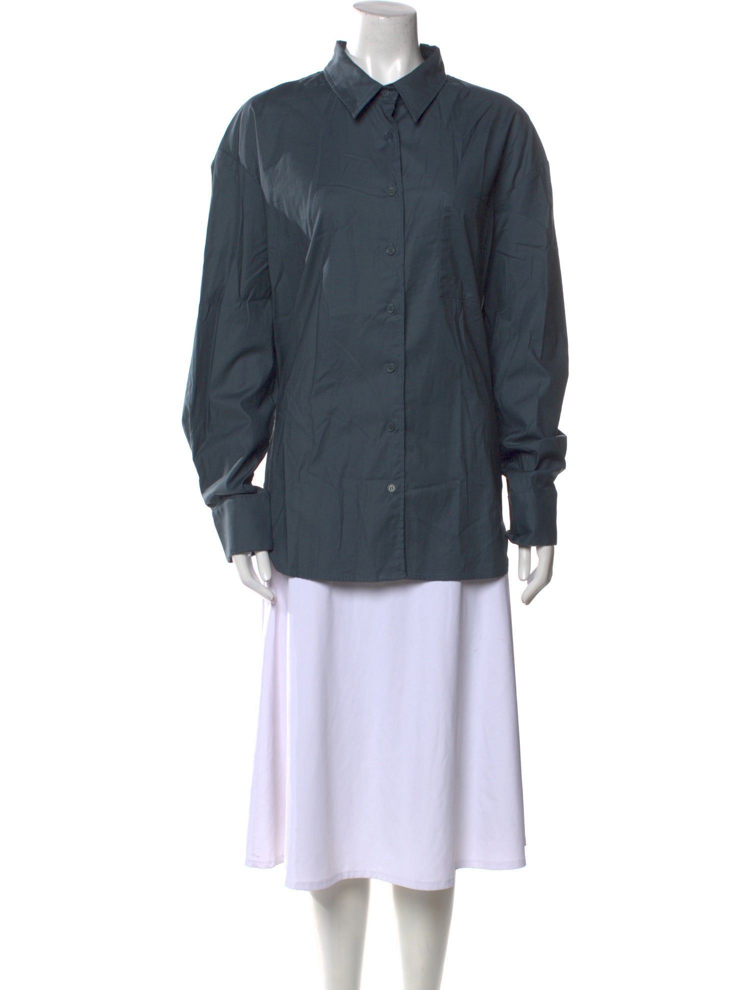 Reformation Silk Long Sleeve Button-Up Top