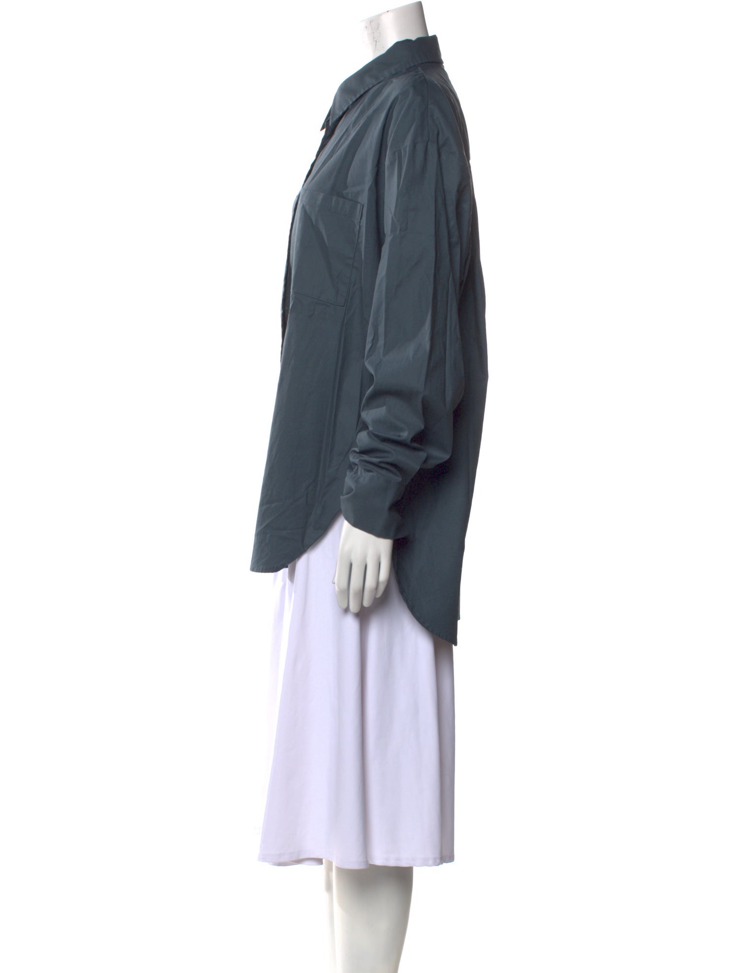 Reformation Silk Long Sleeve Button-Up Top