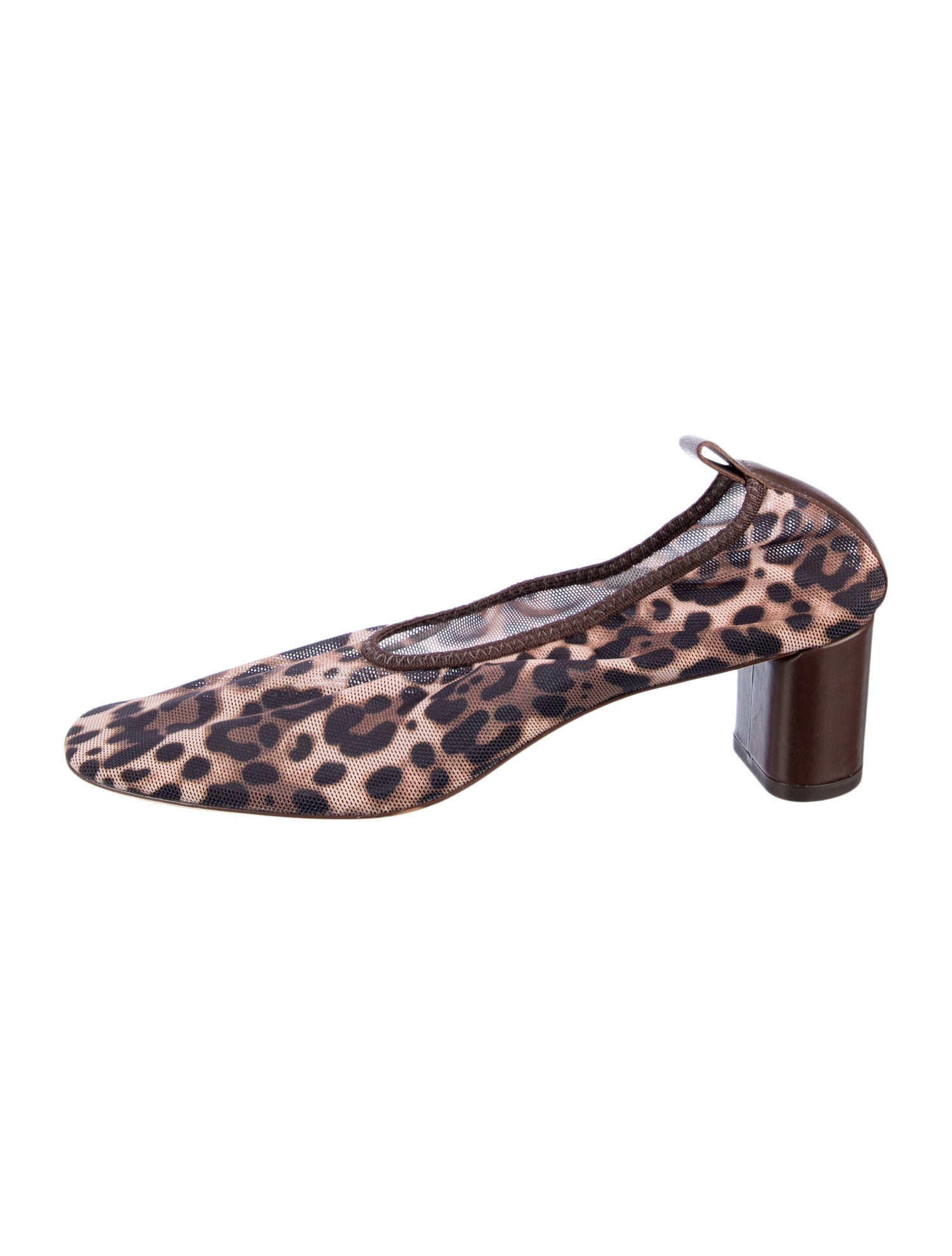 Reformation Mesh Animal Print Pumps