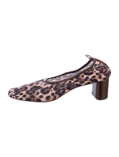 Reformation Mesh Animal Print Pumps