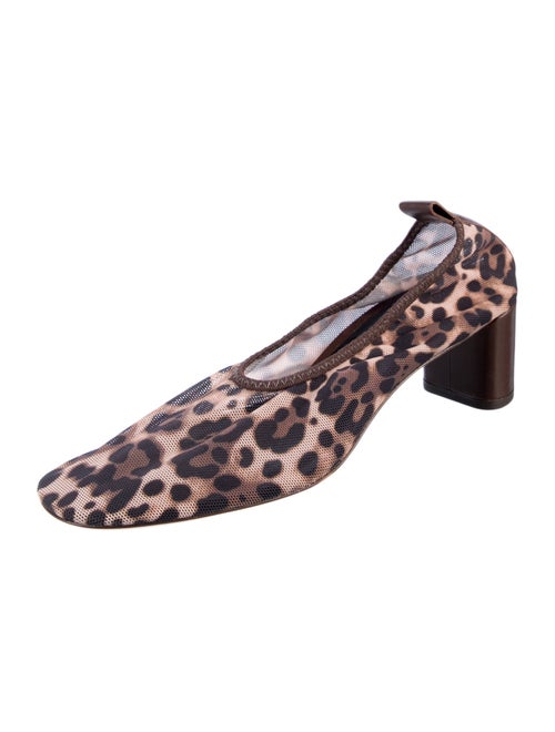 Reformation Mesh Animal Print Pumps