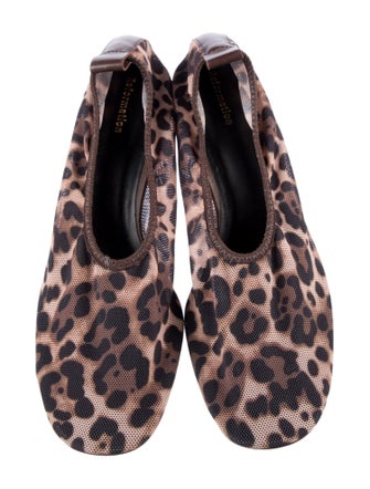 Reformation Mesh Animal Print Pumps