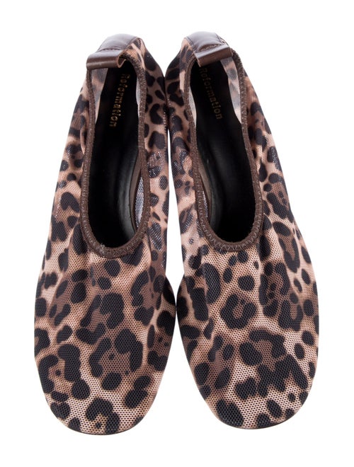 Reformation Mesh Animal Print Pumps