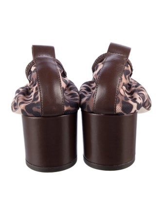 Reformation Mesh Animal Print Pumps