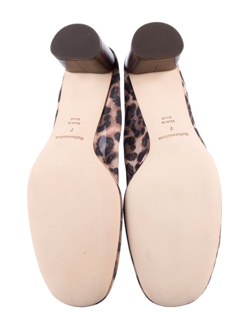 Reformation Mesh Animal Print Pumps