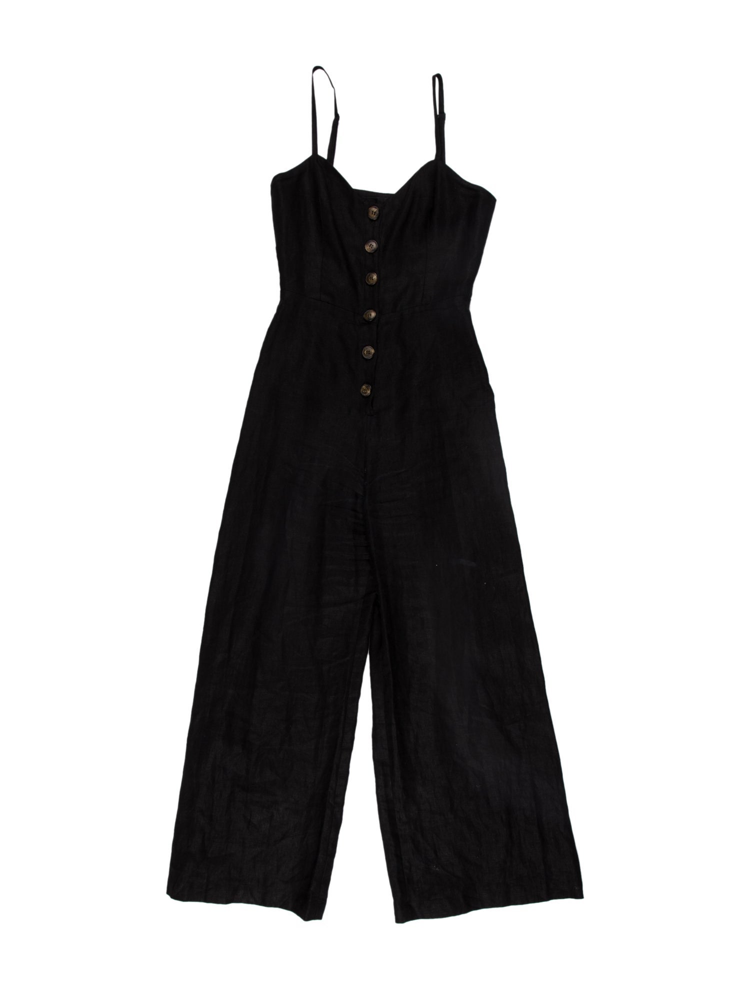 Reformation Linen Square Neckline Jumpsuit