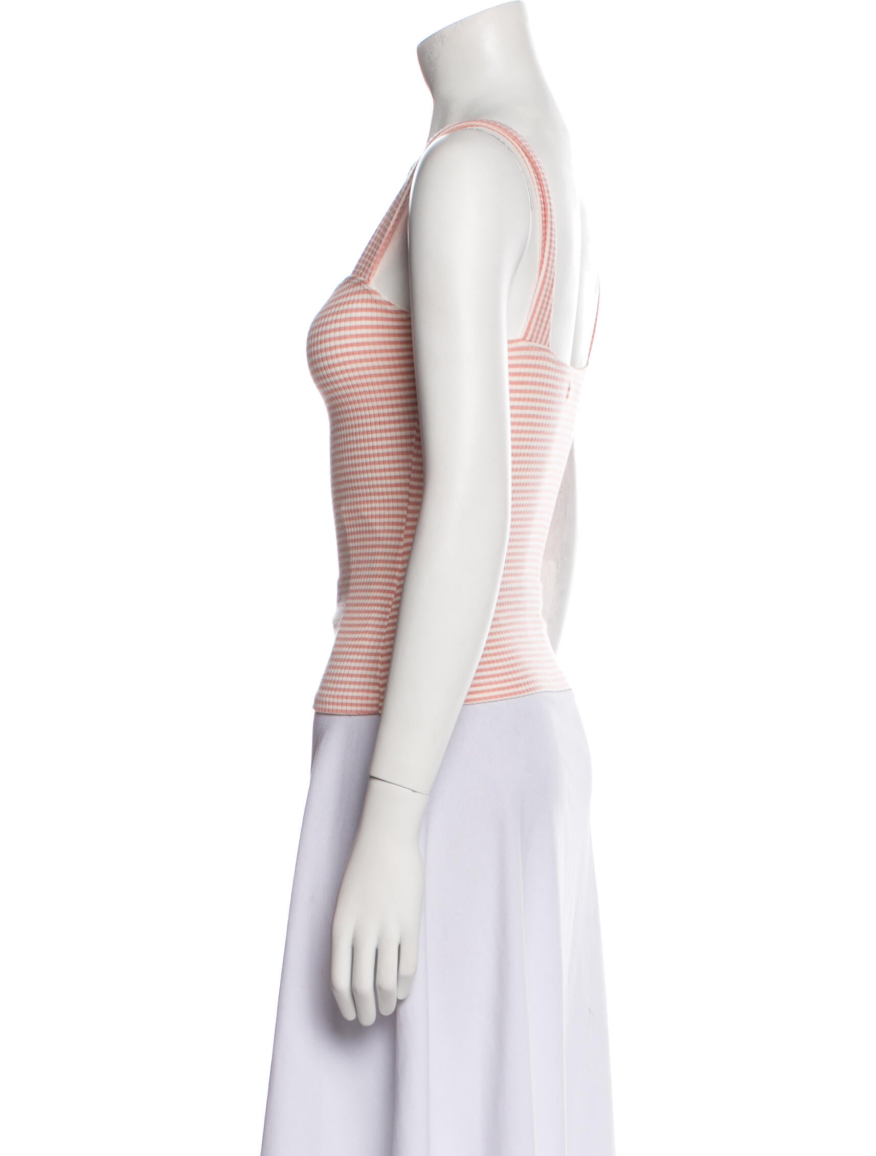 Reformation Striped Square Neckline Top