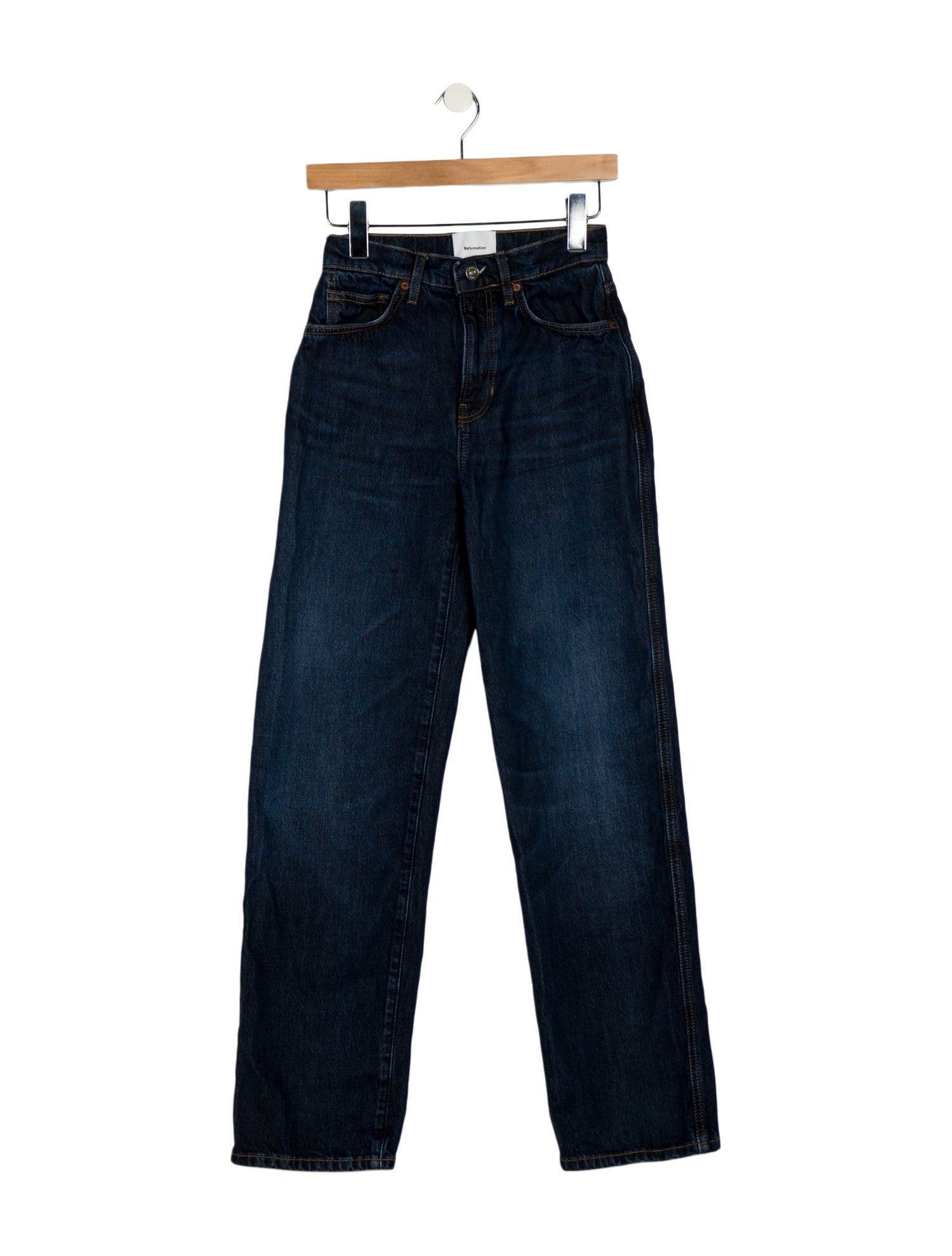 Reformation Mid-Rise Straight Leg Jeans