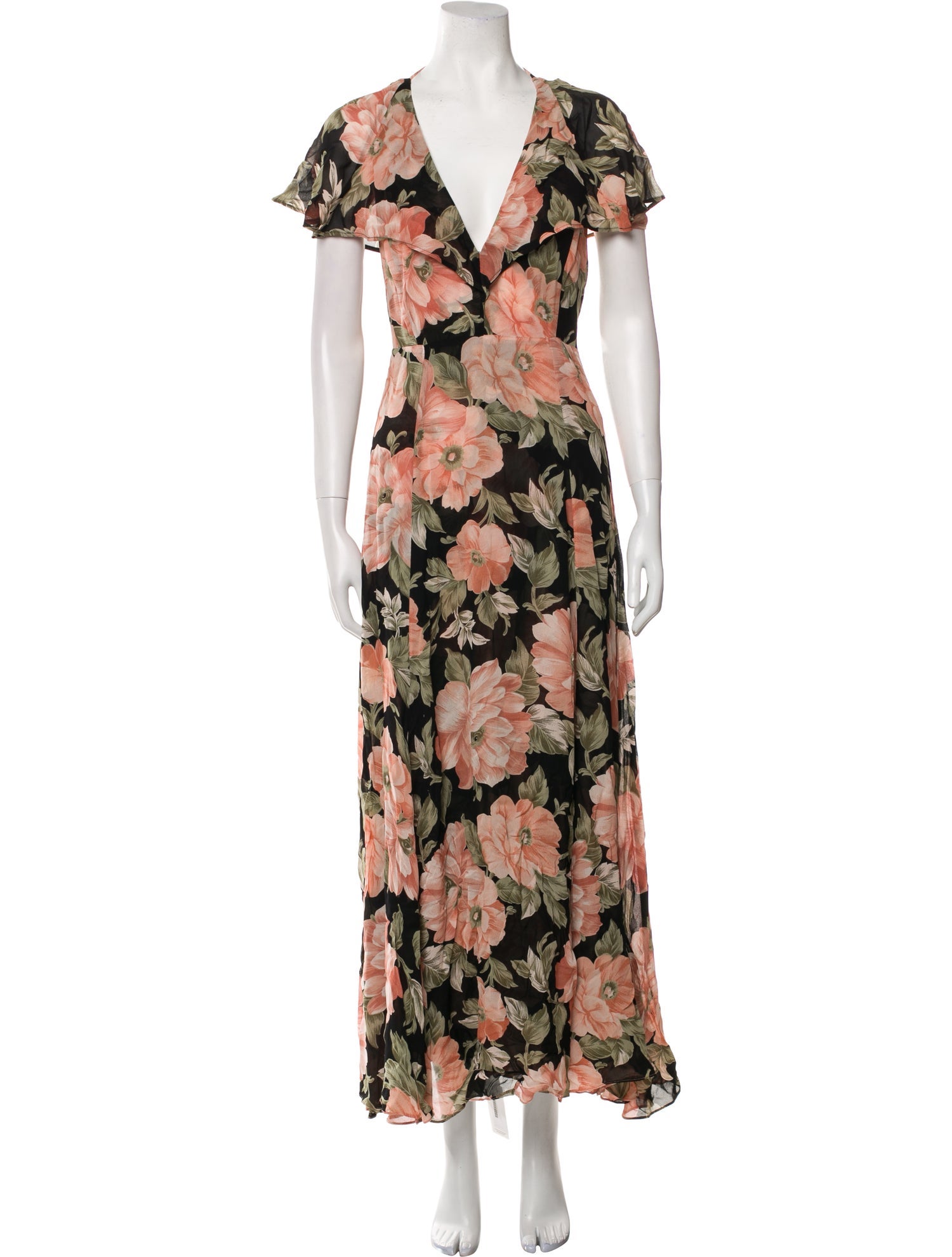 Reformation Floral Print Long Dress