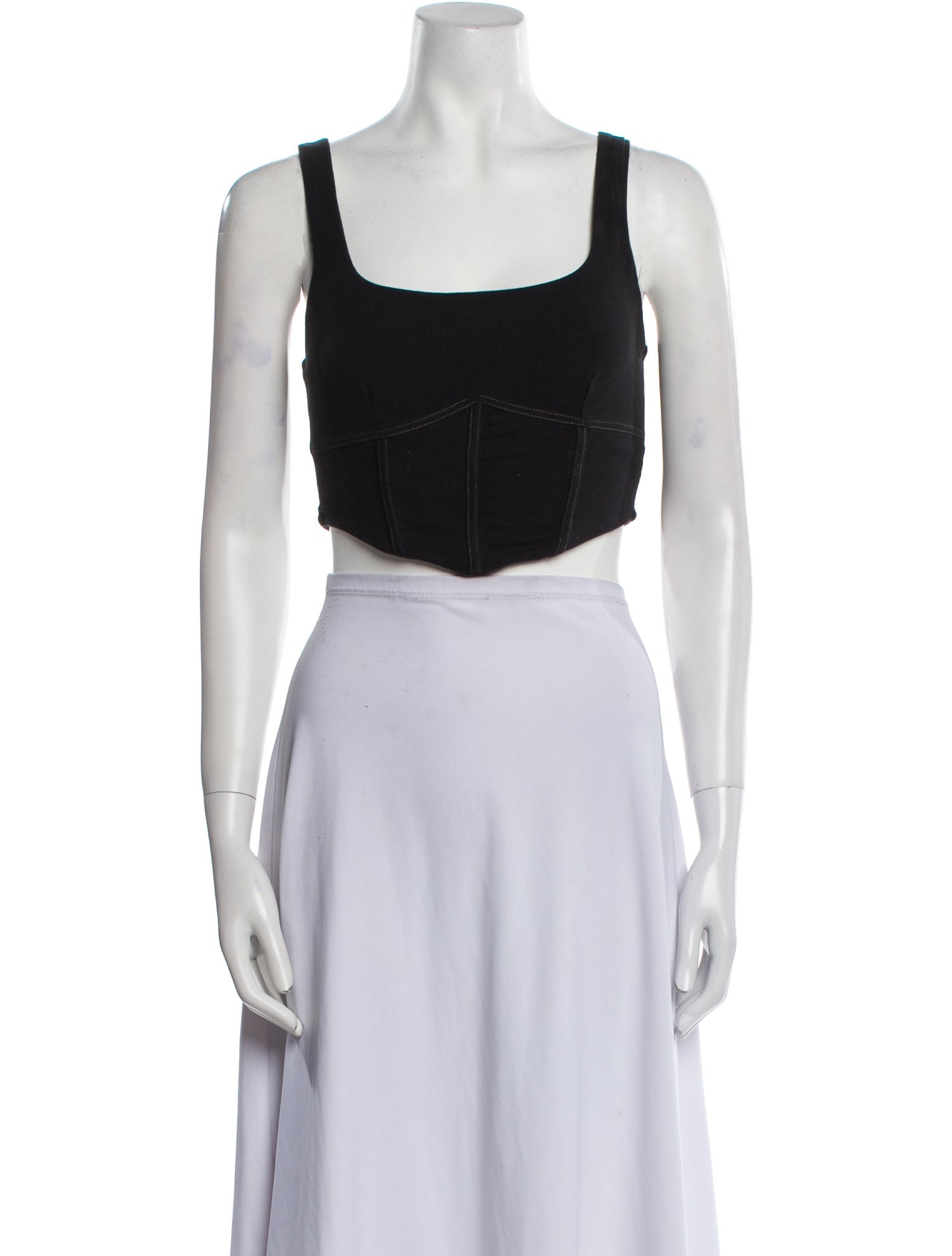 Reformation Square Neckline Sleeveless Crop Top