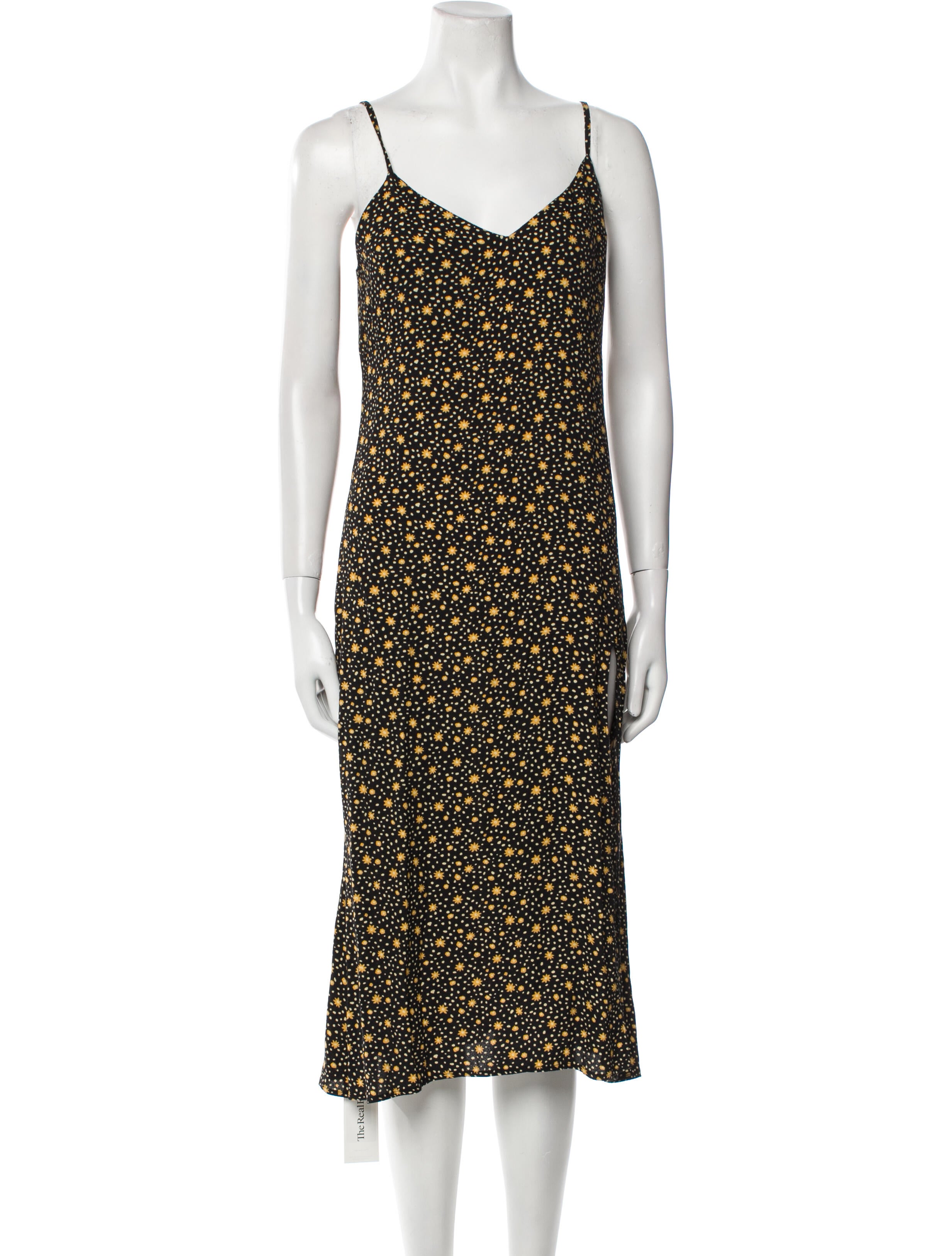 Reformation Floral Print Midi Length Dress