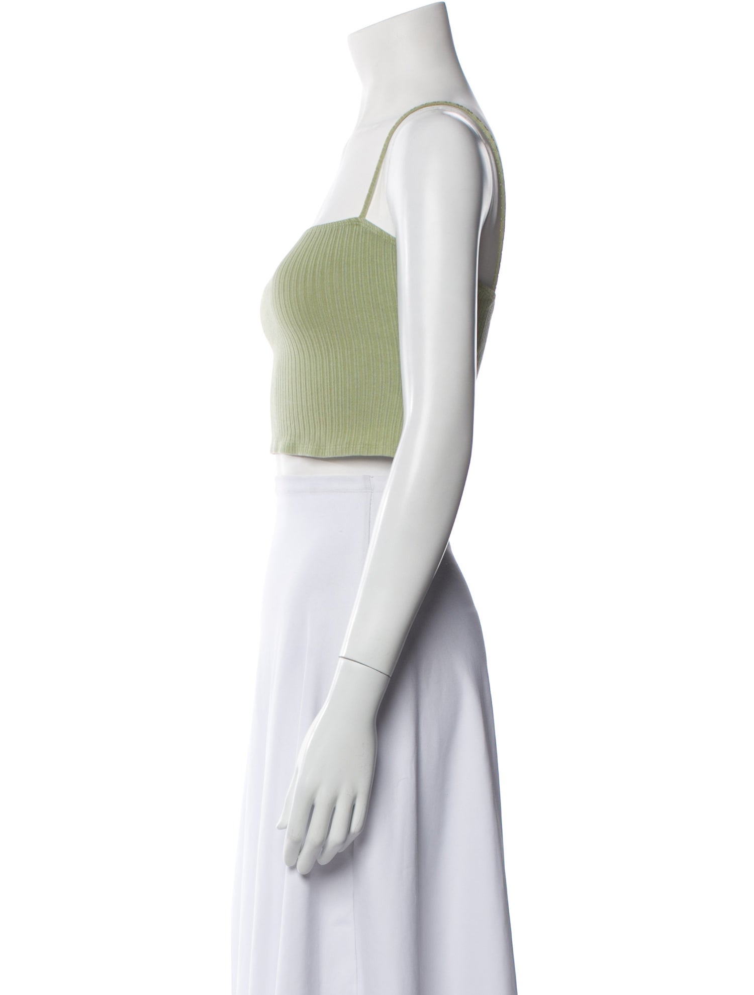 Reformation Square Neckline Sleeveless Crop Top