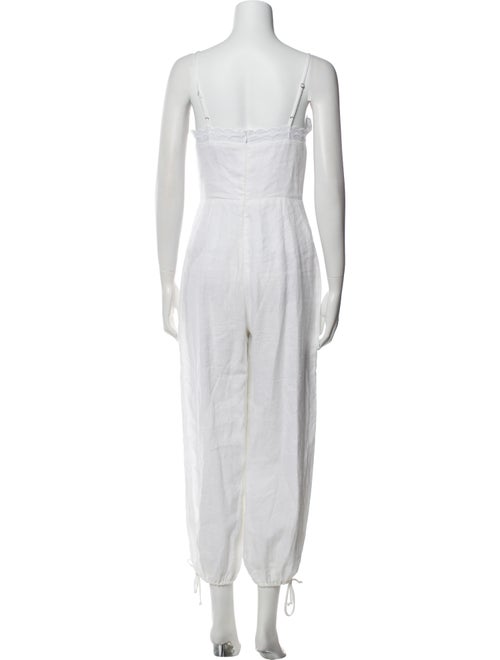 Reformation Linen Square Neckline Jumpsuit