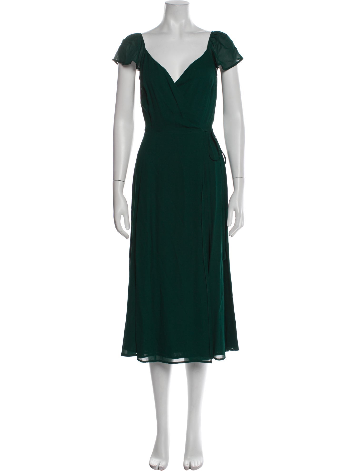 Reformation V-Neck Midi Length Dress
