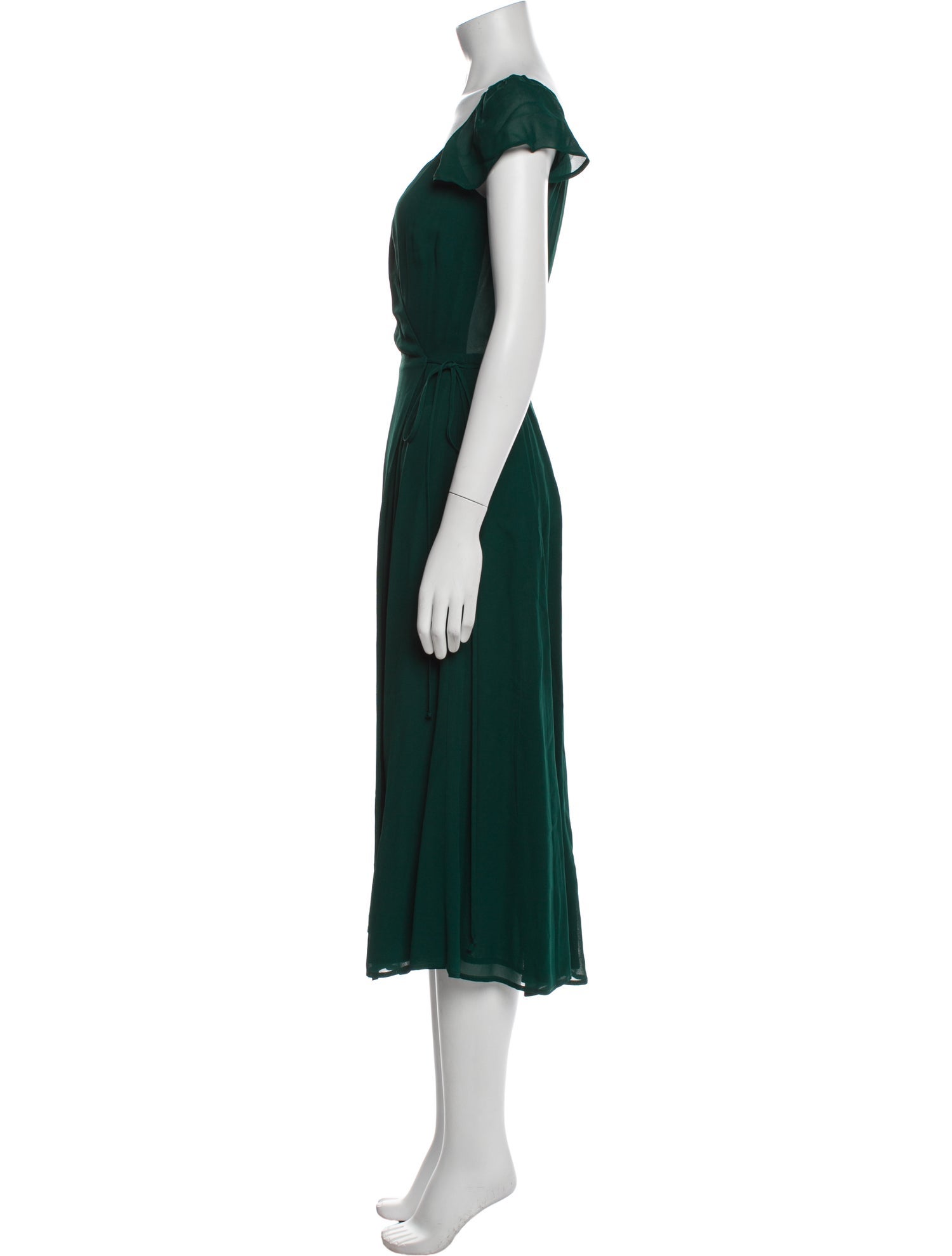 Reformation V-Neck Midi Length Dress