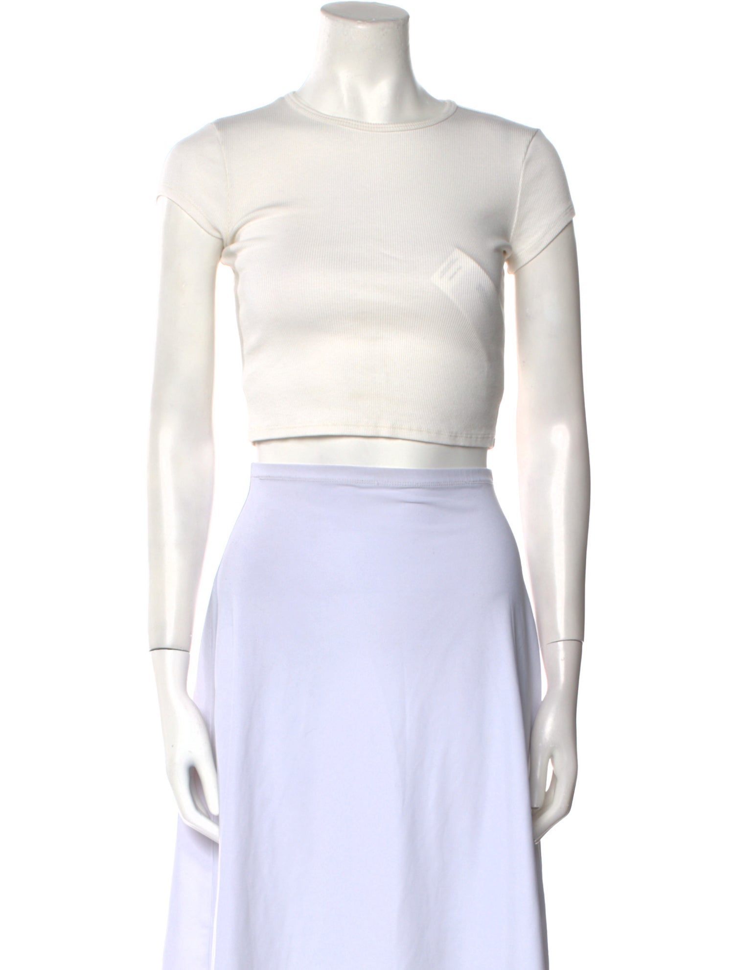 Reformation Bateau Neckline Short Sleeve Crop Top