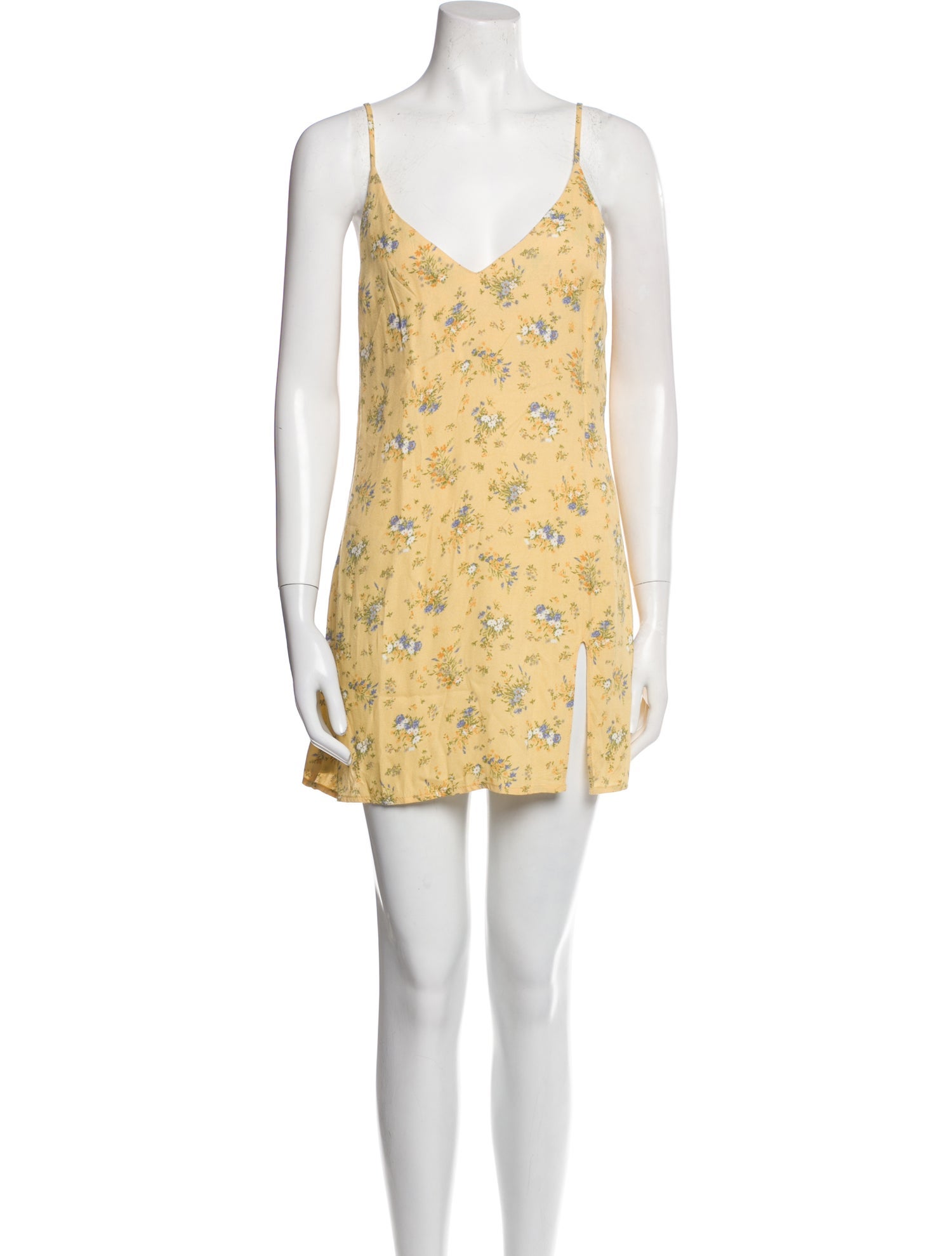 Reformation Floral Print V-Neck Tunic