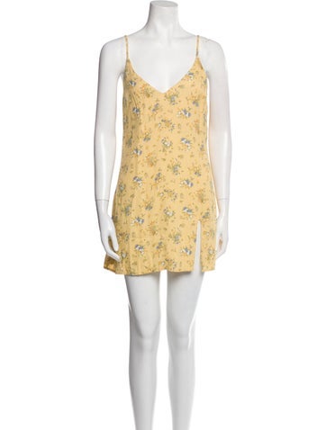 Reformation Tops Floral Print V-Neck Tunic S