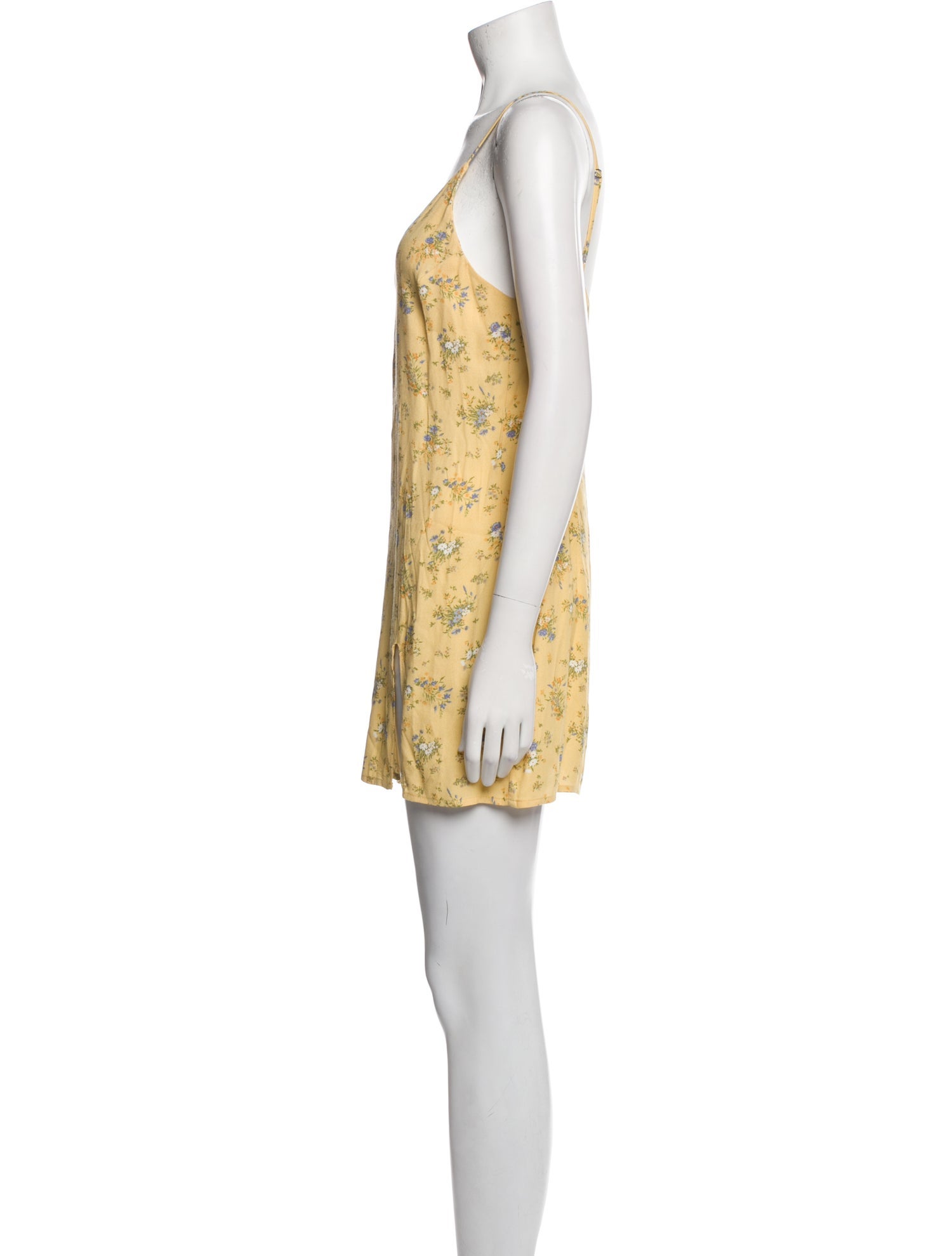 Reformation Floral Print V-Neck Tunic