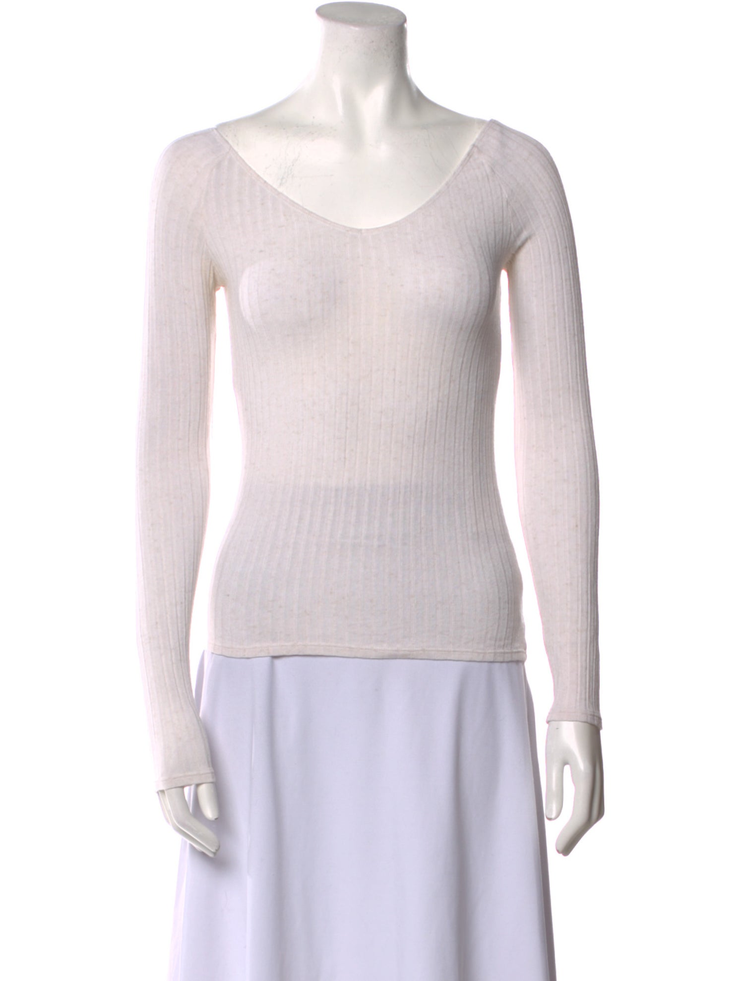 Reformation Scoop Neck Long Sleeve Top