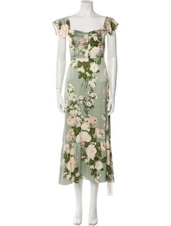 Reformation Silk Long Dress