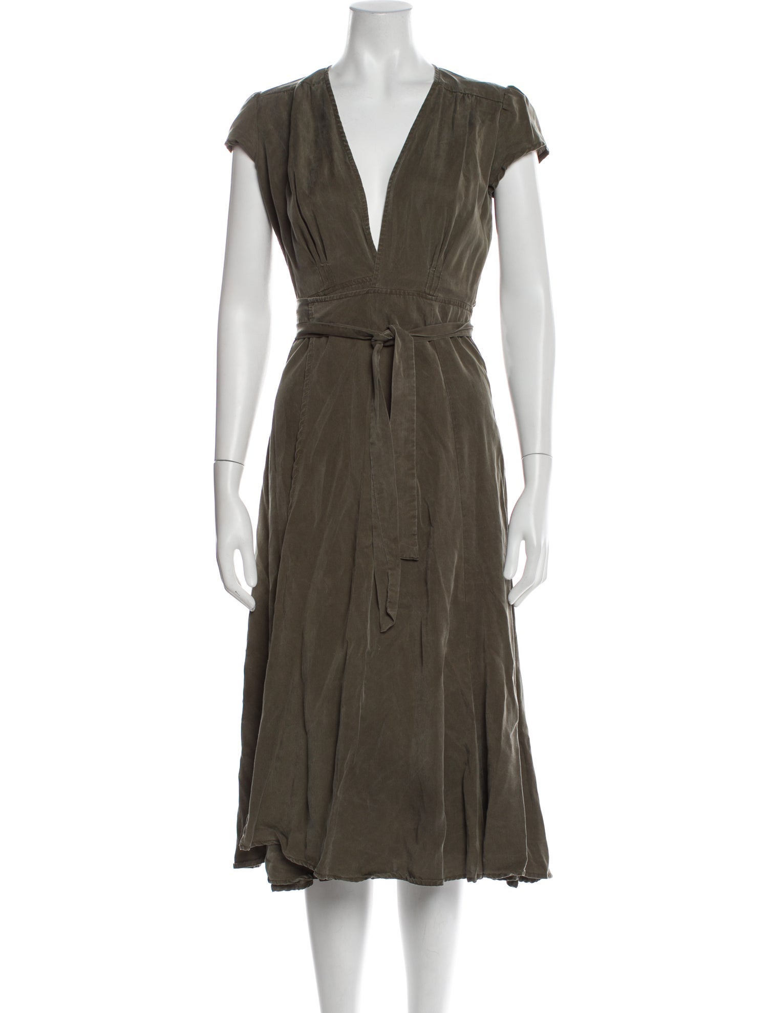 Reformation V-Neck Midi Length Dress