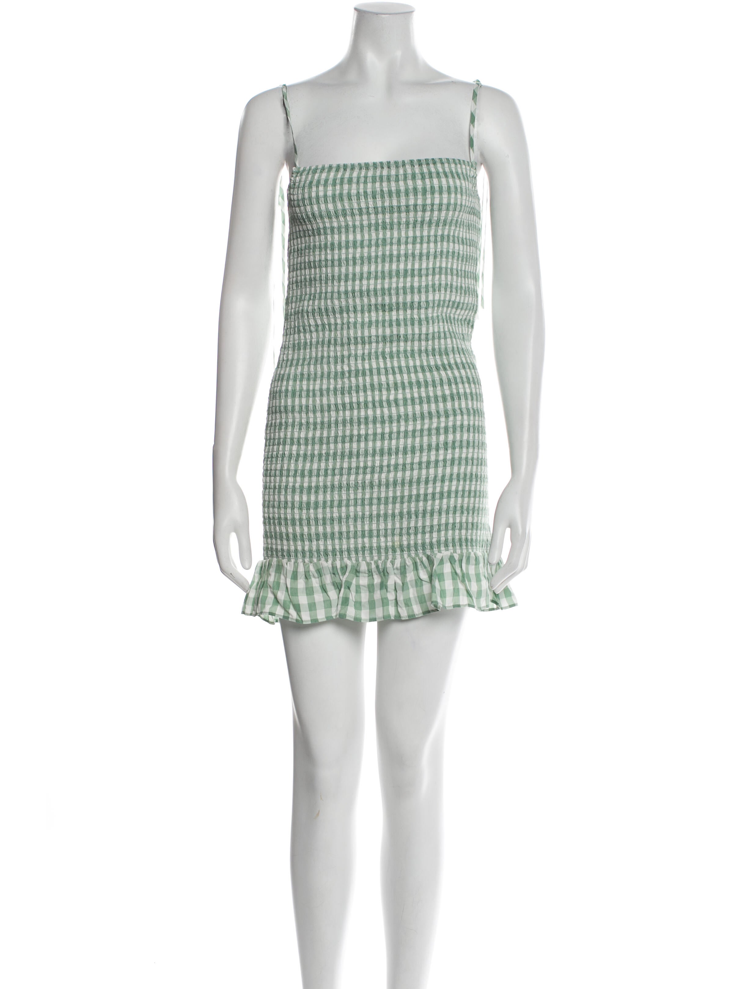 Reformation Plaid Print Mini Dress