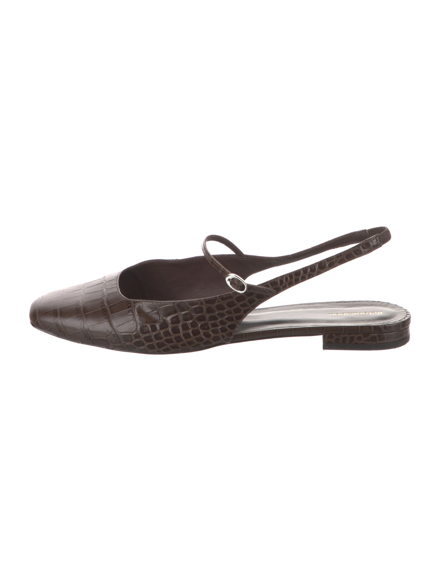 Reformation Leather Slingback Flats